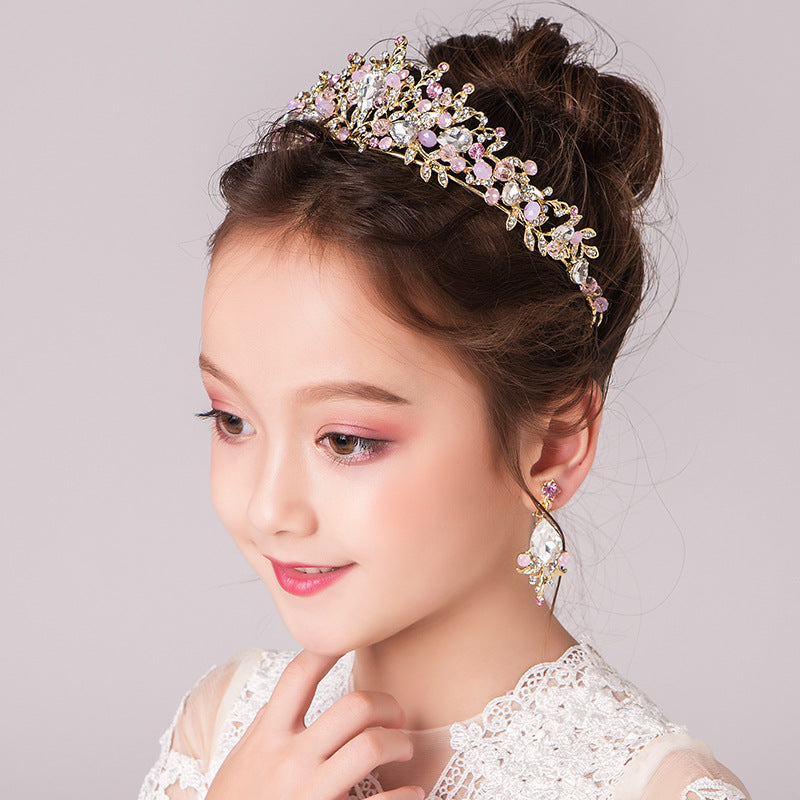 Vintage Rhinestone Princess Crown for Kids