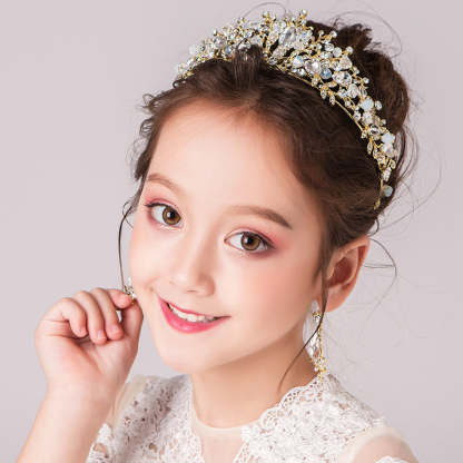 Vintage Rhinestone Princess Crown for Kids