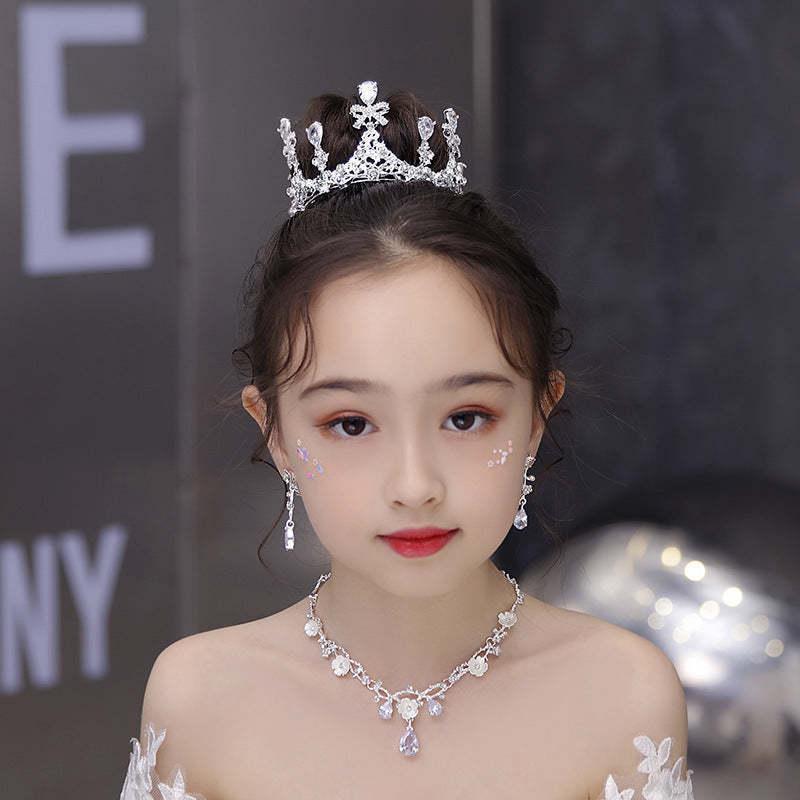 Mini Princess Crown Headpiece with Vintage Rhinestones