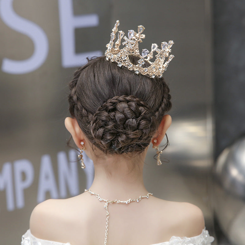 Mini Princess Crown Headpiece with Vintage Rhinestones