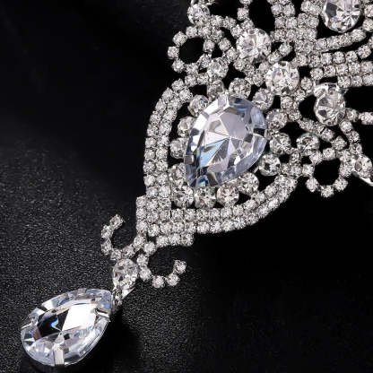 Exquisite Vintage 1920s Rhinestone Hairband with Feather