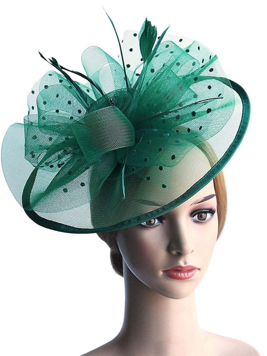Classic Organza Fedora Hat for Women's Weddings and Daytime Events Feathered and Bow-Adorned