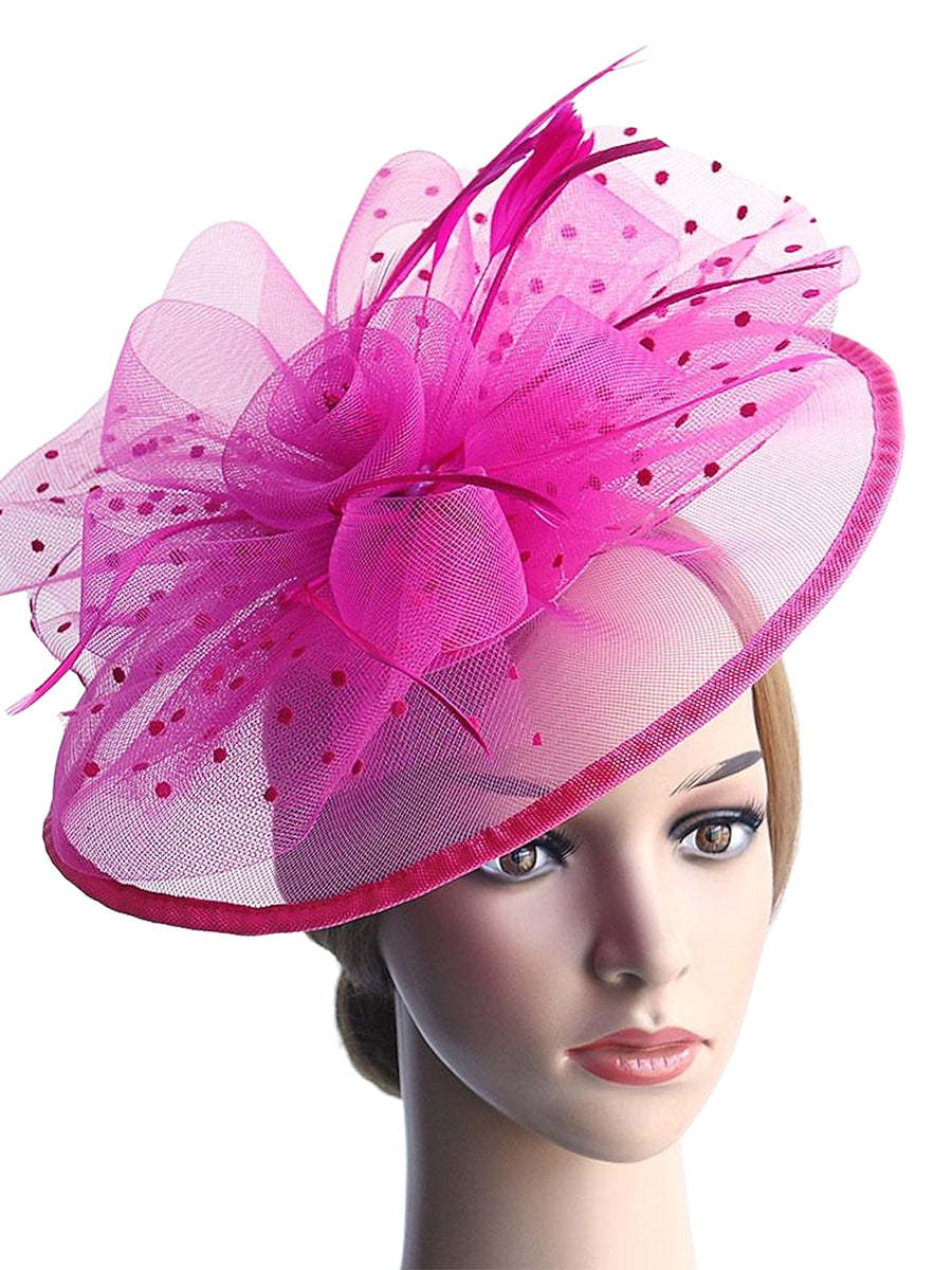 Classic Organza Fedora Hat for Women's Weddings and Daytime Events Feathered and Bow-Adorned