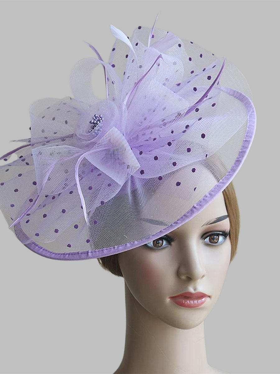 Classic Organza Fedora Hat for Women's Weddings and Daytime Events Feathered and Bow-Adorned