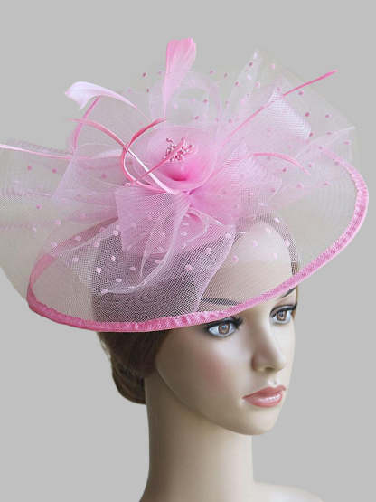 Classic Organza Fedora Hat for Women's Weddings and Daytime Events Feathered and Bow-Adorned