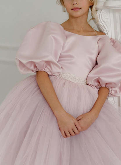 Girl's A-Line and Princess Dresses Featuring Bowknots & Beading