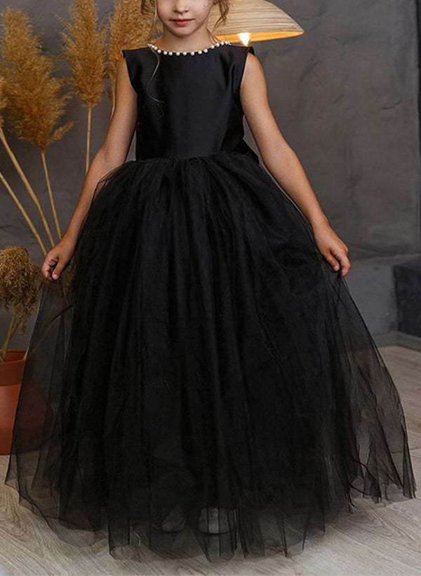 Girl's A-Line Princess Dresses Featuring Bowknot and Beading