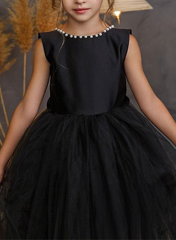 Girl's A-Line Princess Dresses Featuring Bowknot and Beading