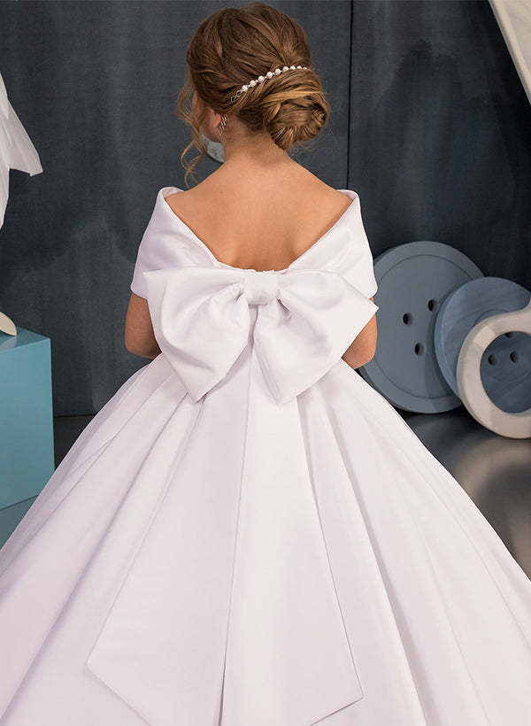 Girl's Princess A-Line Dress Featuring a Bowknot