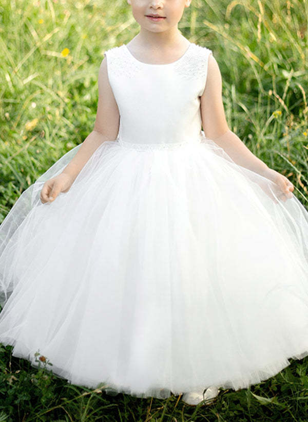 Flower Girl Dresses with Bowknot in Ball Gown Scoop Style