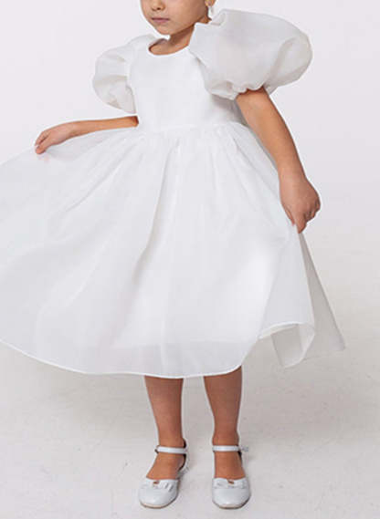 Princess A-Line Flower Girl Dresses Featuring a Scoop Neck and Bowknot