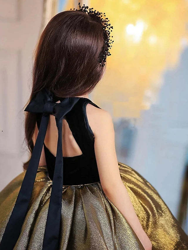 Elegant Formal Party Dresses for Girls with Bowknot