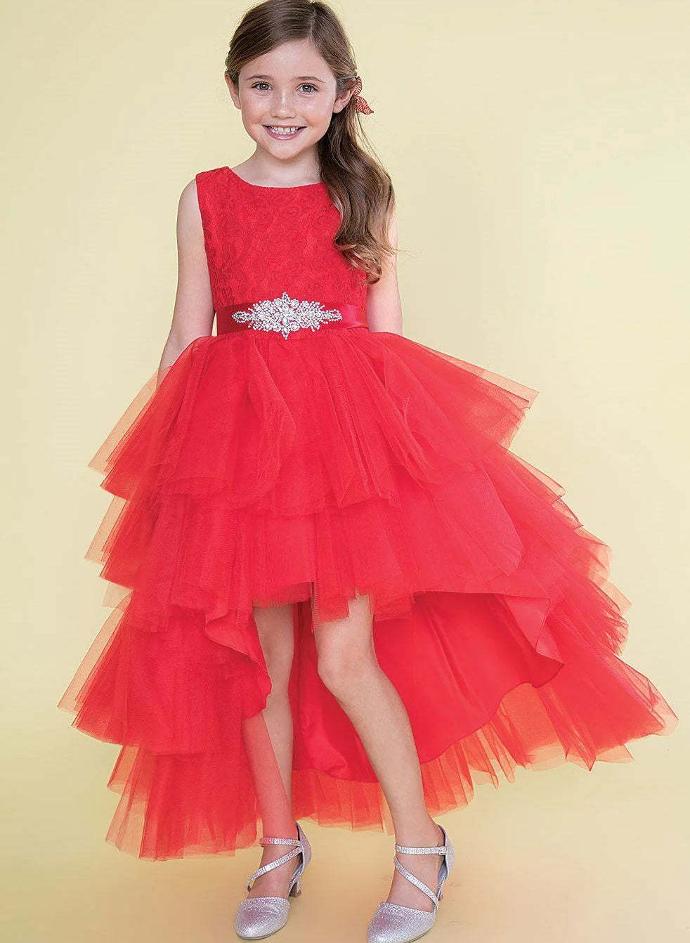 Tulle Flower Girl Ball Gowns Featuring Beading
