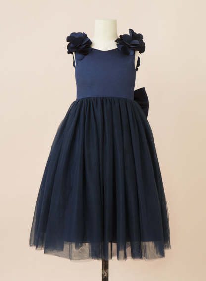 Princess A-Line Flower Girl Dresses Featuring a Scoop Neck and Bow