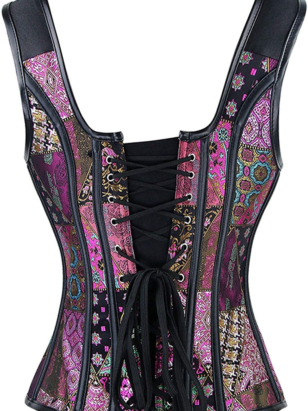Flower Push Up Overbust Corsets with Tummy Control for Women, Perfect for Wedding or Party