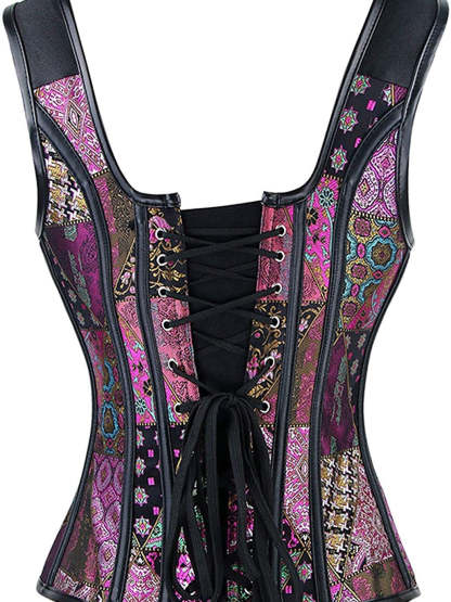 Flower Push Up Overbust Corsets with Tummy Control for Women, Perfect for Wedding or Party