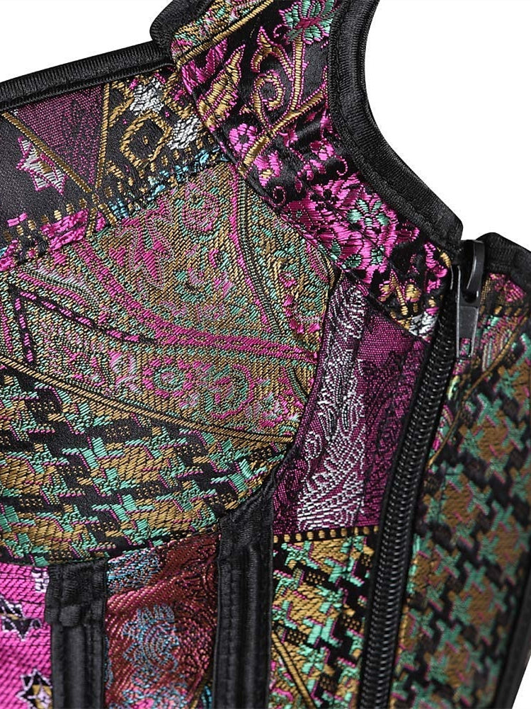 Flower Push Up Overbust Corsets with Tummy Control for Women, Perfect for Wedding or Party