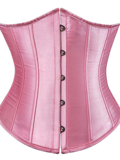 Jacquard Overbust Corsets for Women with Hook & Eye Closure, Tummy Control and Push-Up Effect, Perfect for Weddings, Parties, Birthdays, and Halloween-BMbridal.UK
