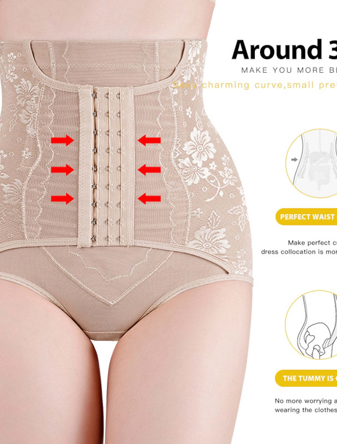 Sporty Corset for Women with Floral Panties – Waist-Shaping Trainer