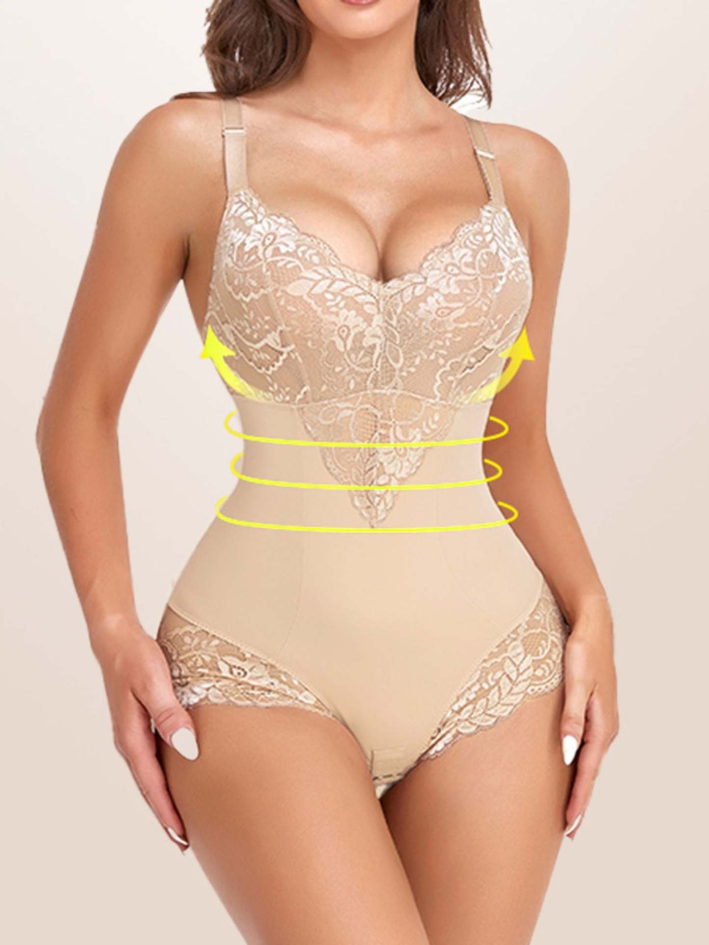 Alluring Spandex Bustier Shapewear in Chinlon