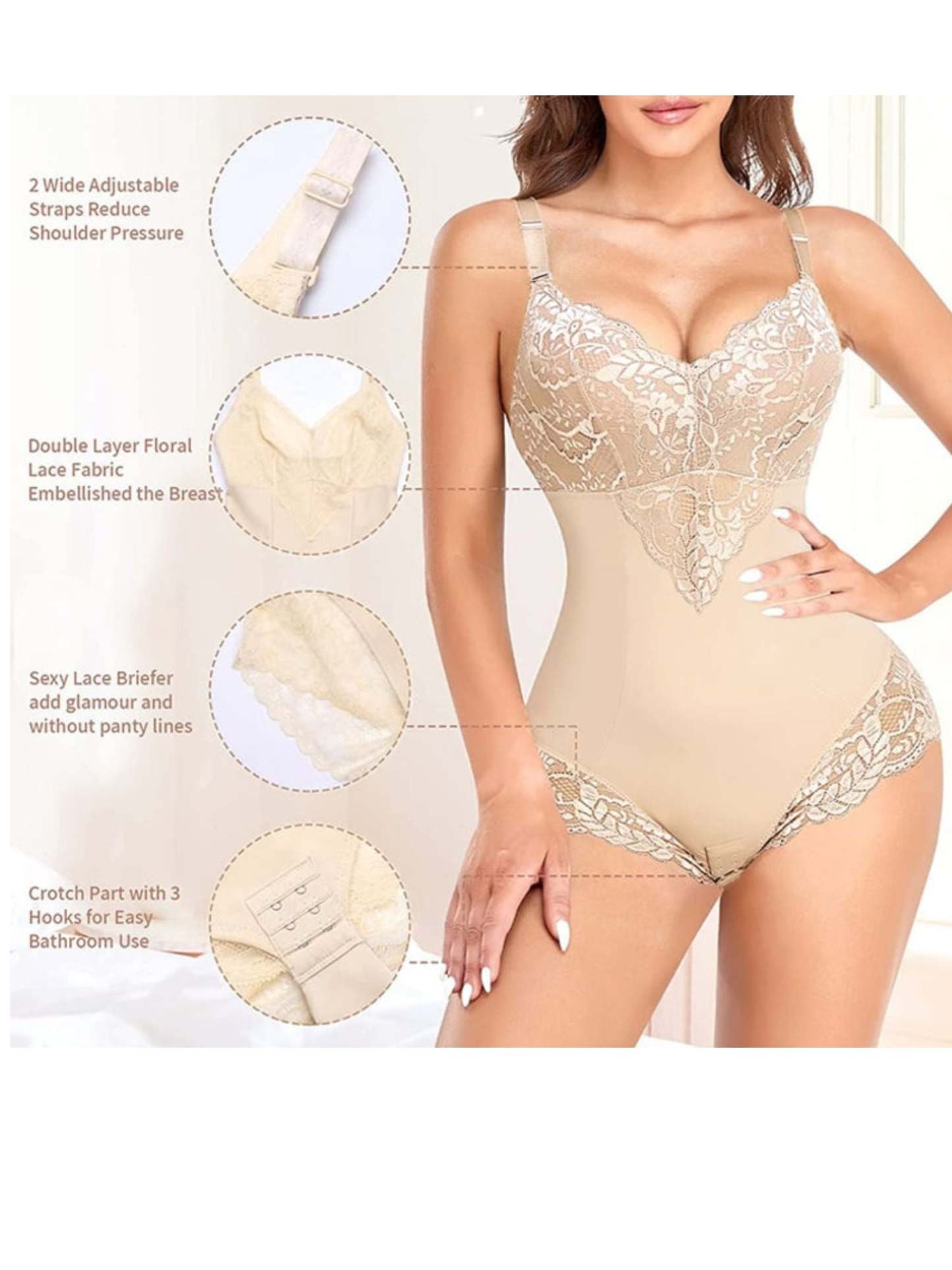 Alluring Spandex Bustier Shapewear in Chinlon
