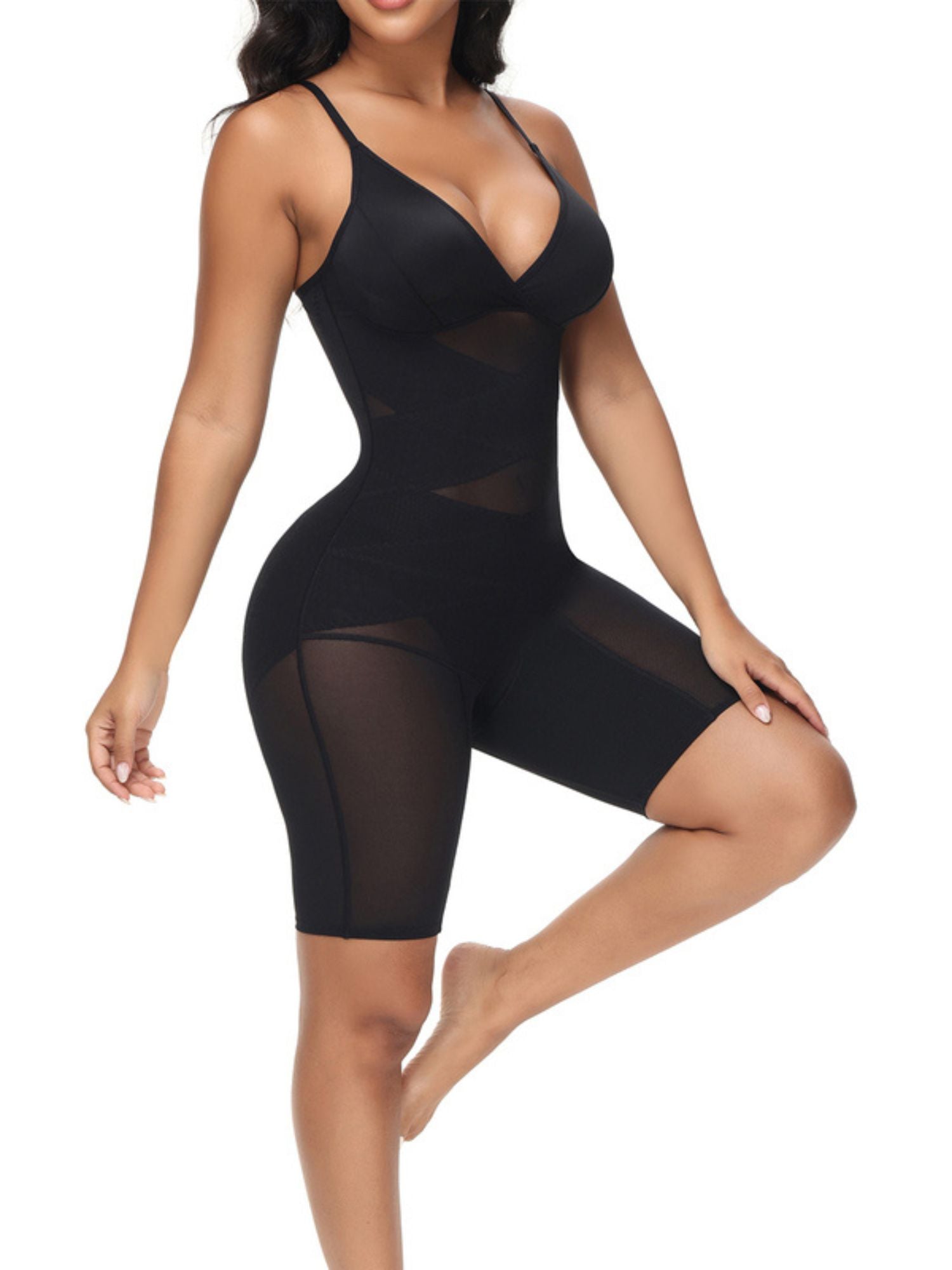 High Waist Slim Strap Shapewear in Classic Polyester for Tummy Control