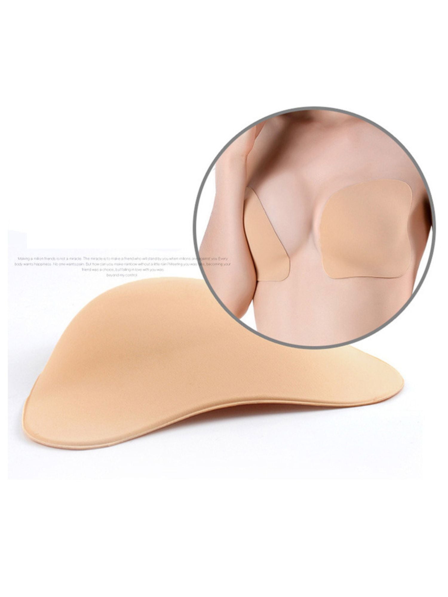 Backless Bra and Nipple Cover for Women in Polyester