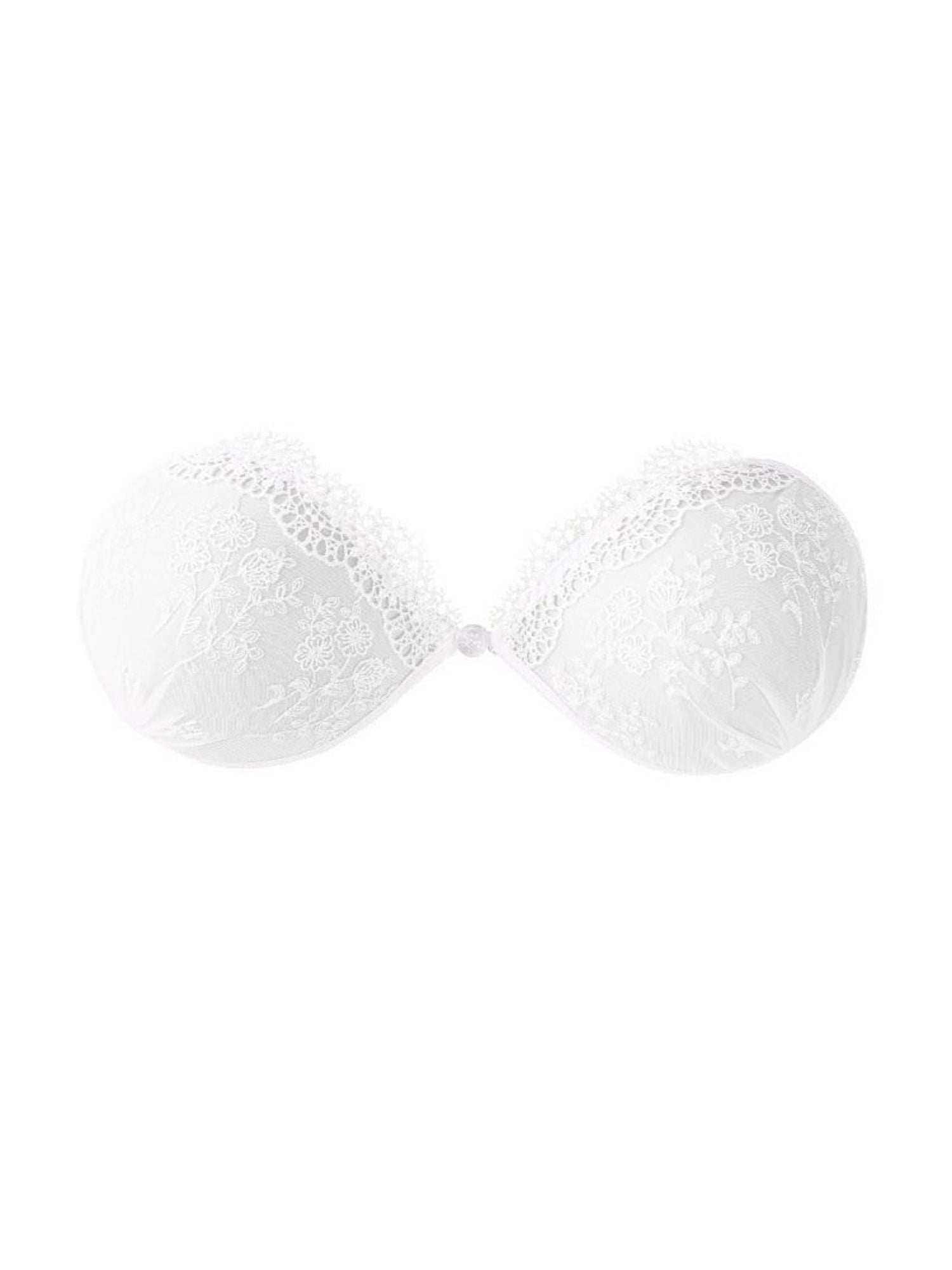 Wireless Strapless Bra with Romantic Silicone Nipple Covers
