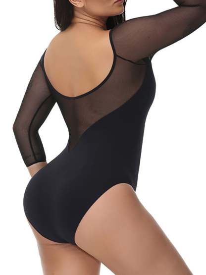 Long Sleeve Corset Shapewear for Women with Round Neck