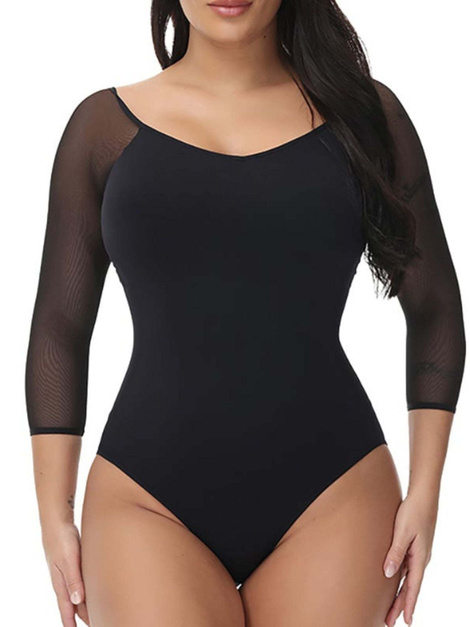 Long Sleeve Corset Shapewear for Women with Round Neck