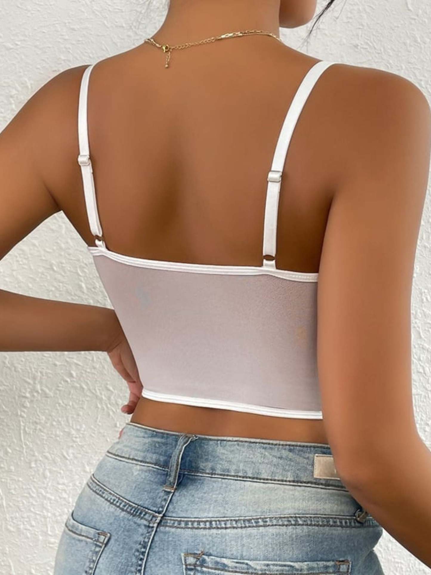 Elegant White Lace Embroidered Bra for Women