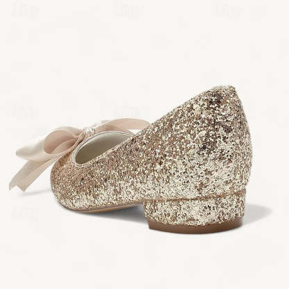 Bridal Flats for Women with Bowknot and Pointed Toe