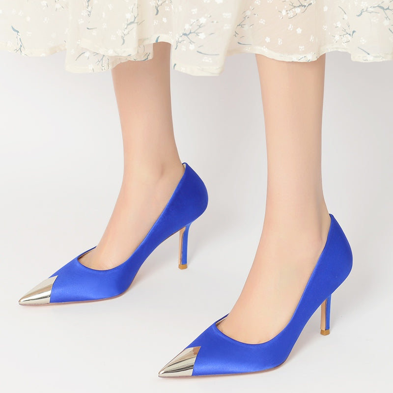 Elegant High-End Bridal Shoes for Women with Pointed Toe and High Heel