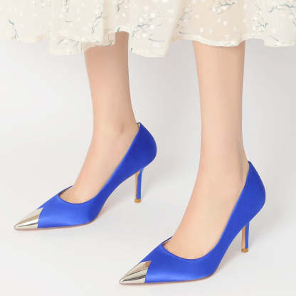 Elegant High-End Bridal Shoes for Women with Pointed Toe and High Heel