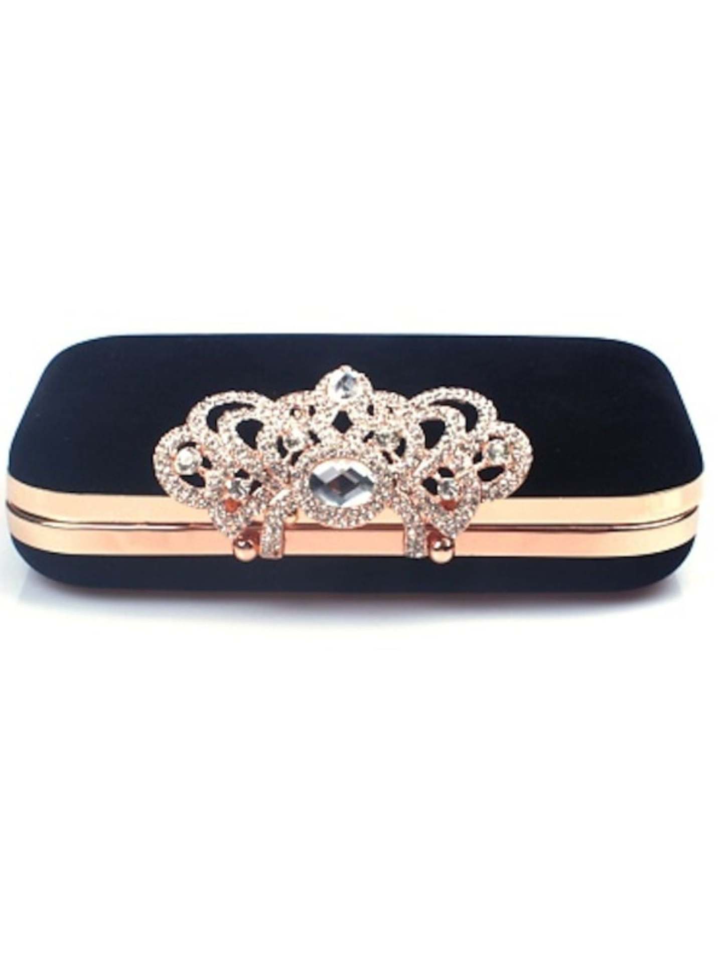 Elegant Retro Velvet Clutch Bags with Rhinestone Accents