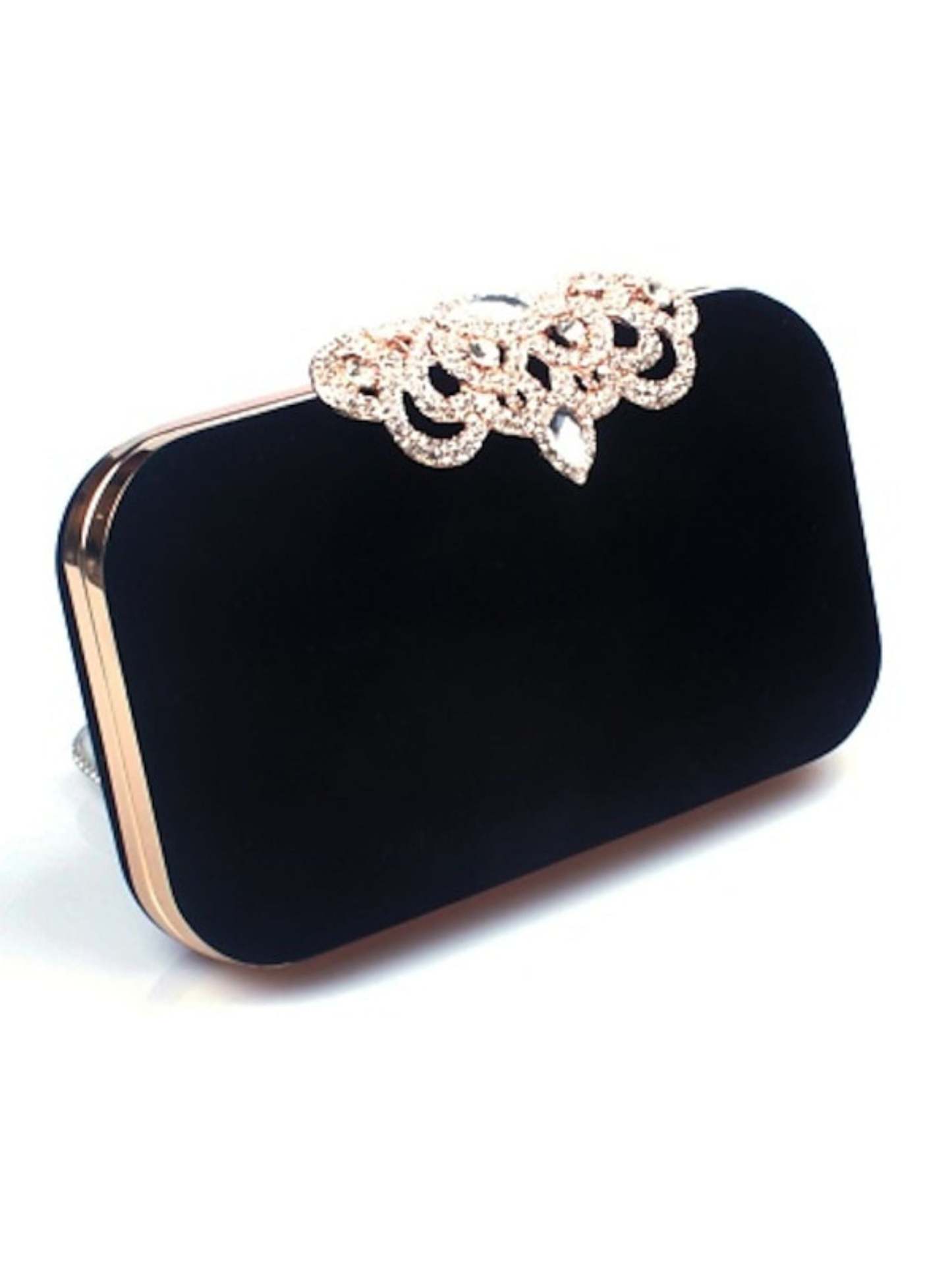 Elegant Retro Velvet Clutch Bags with Rhinestone Accents