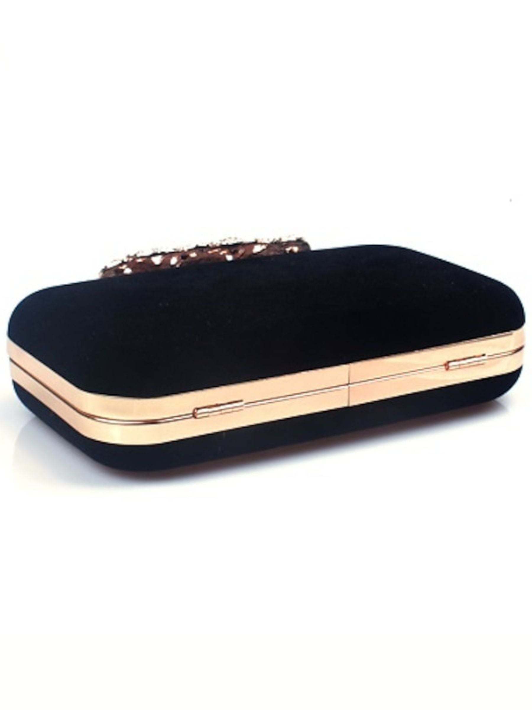 Elegant Retro Velvet Clutch Bags with Rhinestone Accents