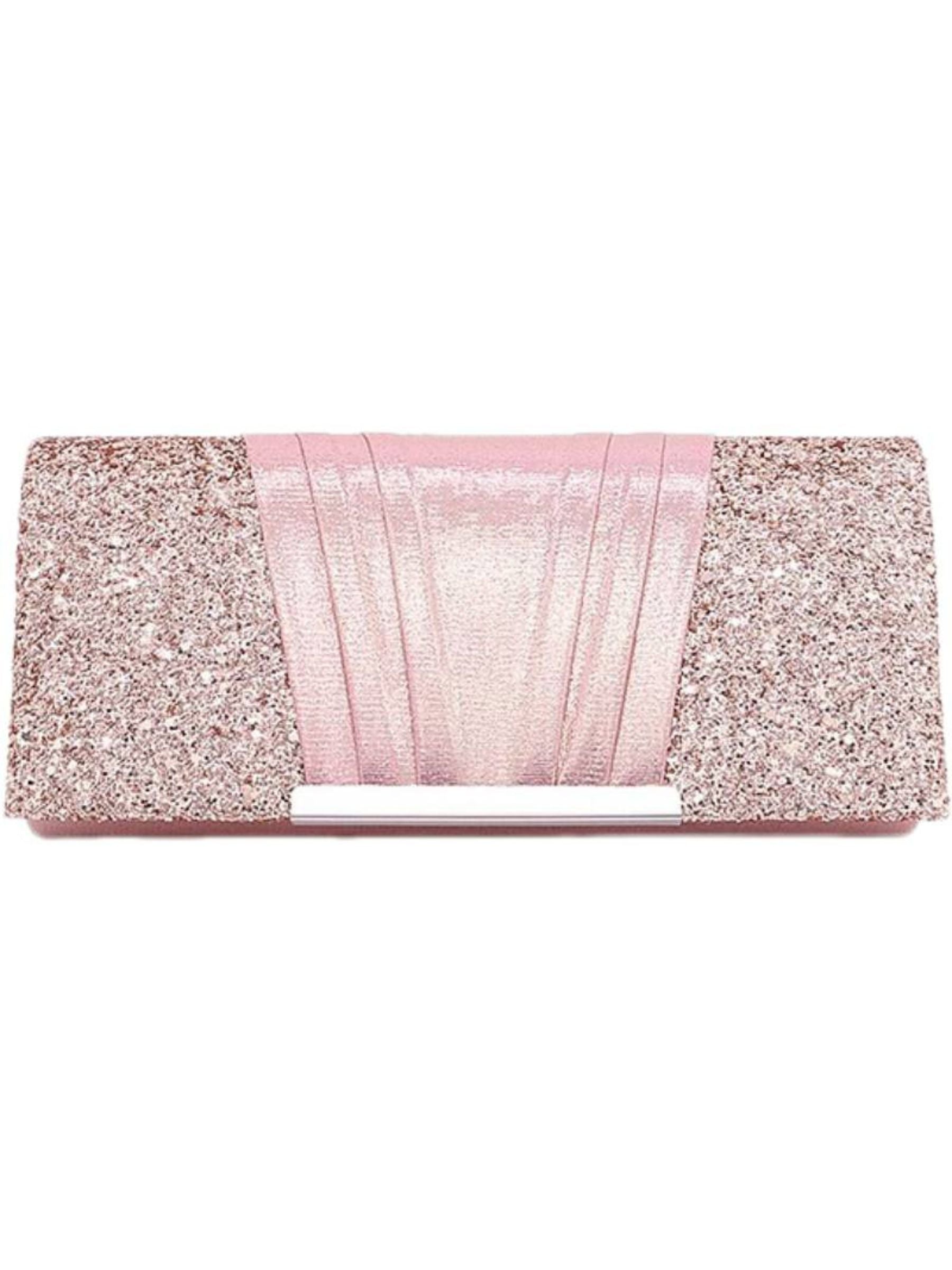 Elegant Gold Evening Clutch Bag Featuring Sparkling Sequins
