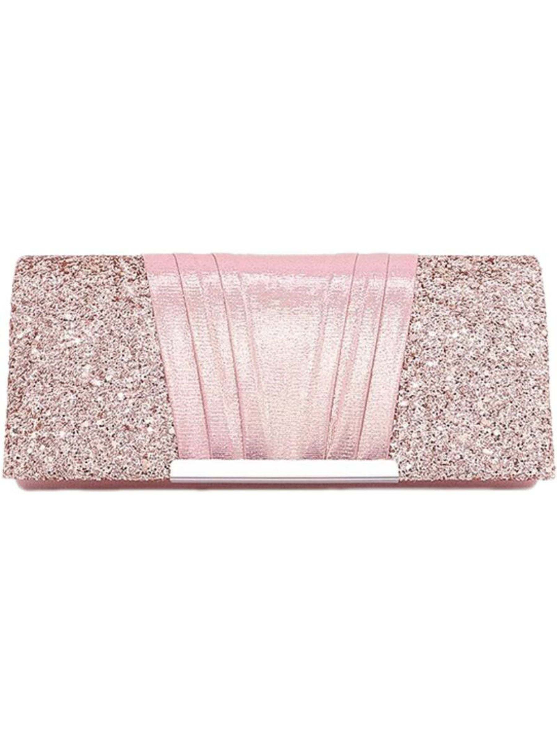 Elegant Gold Evening Clutch Bag Featuring Sparkling Sequins