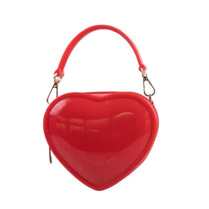 Fashionable Evening Clutch Bag in Sweet Pink PVC Heart Jelly