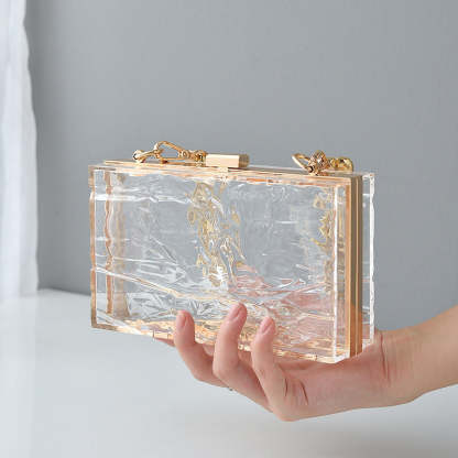 Chic High-End Daily Coffee Acrylic Jelly Clutch