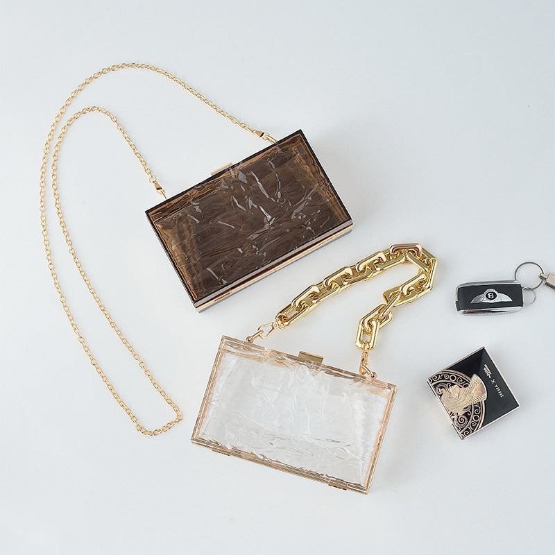 Chic High-End Daily Coffee Acrylic Jelly Clutch