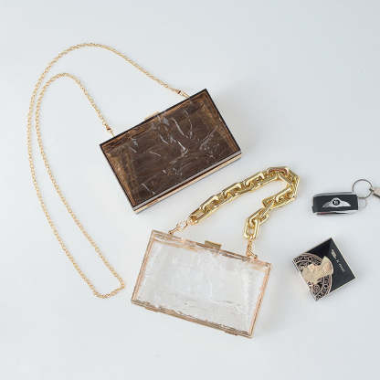 Chic High-End Daily Coffee Acrylic Jelly Clutch