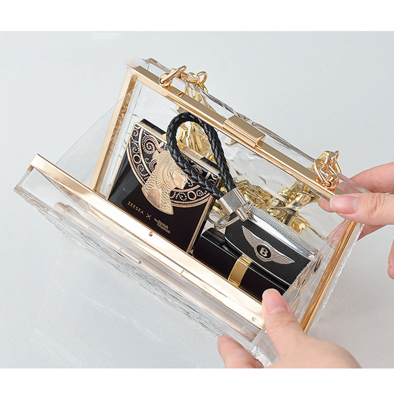 Chic High-End Daily Coffee Acrylic Jelly Clutch