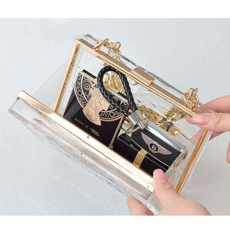Chic High-End Daily Coffee Acrylic Jelly Clutch