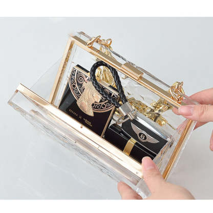 Chic High-End Daily Coffee Acrylic Jelly Clutch
