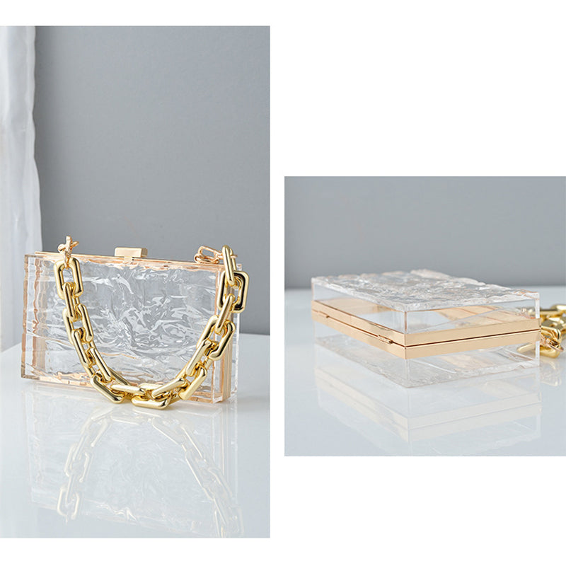 Chic High-End Daily Coffee Acrylic Jelly Clutch