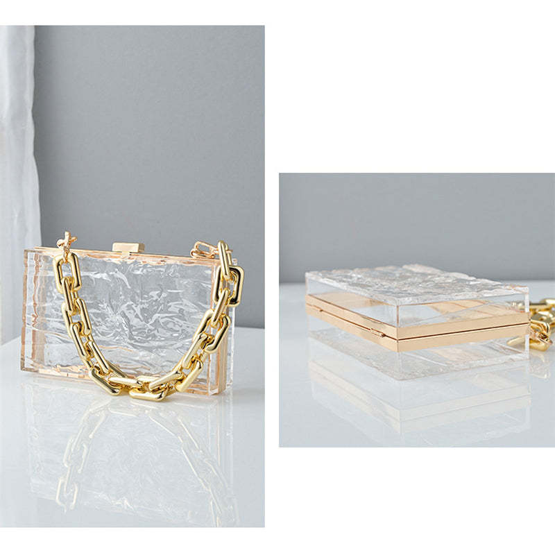 Chic High-End Daily Coffee Acrylic Jelly Clutch