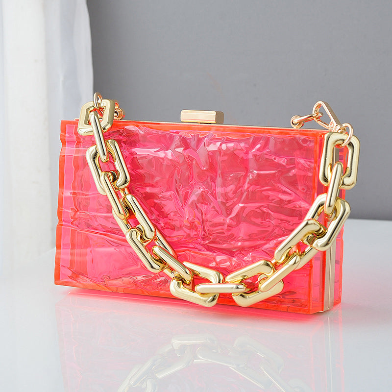 Chic High-End Daily Coffee Acrylic Jelly Clutch