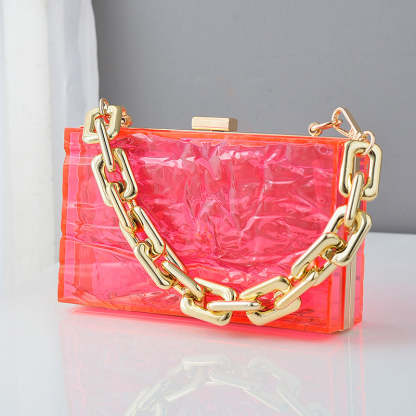 Chic High-End Daily Coffee Acrylic Jelly Clutch